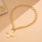 Silver Chunky Cross Necklace { product_type }}