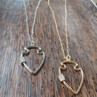 Large Bling Arrowhead Necklace Silver OR Gold: Silver { product_type }}