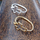 Cross Cuff Bracelet: Gold { product_type }}