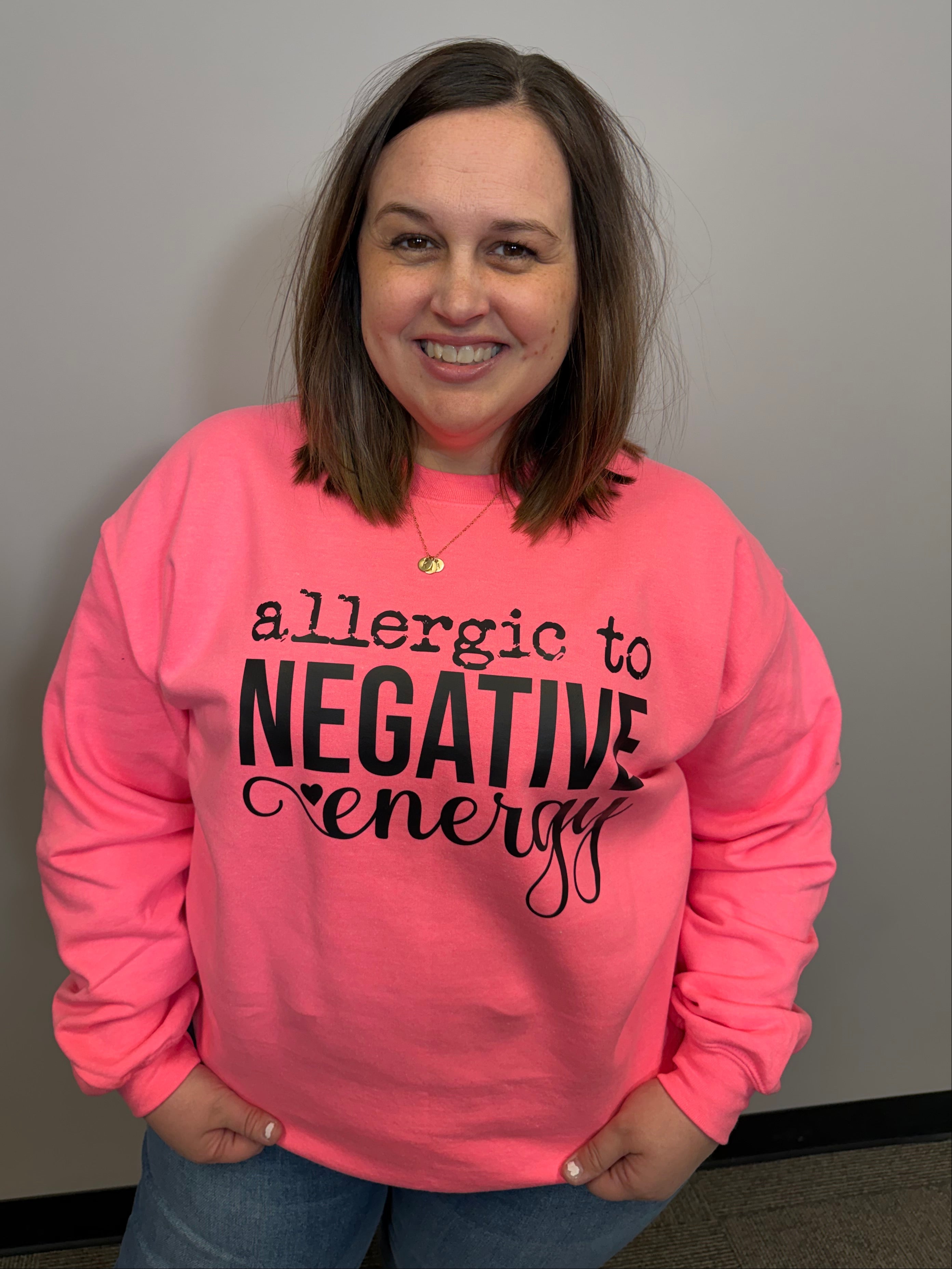 Allergic To Negative Energy Crewneck { product_type }}