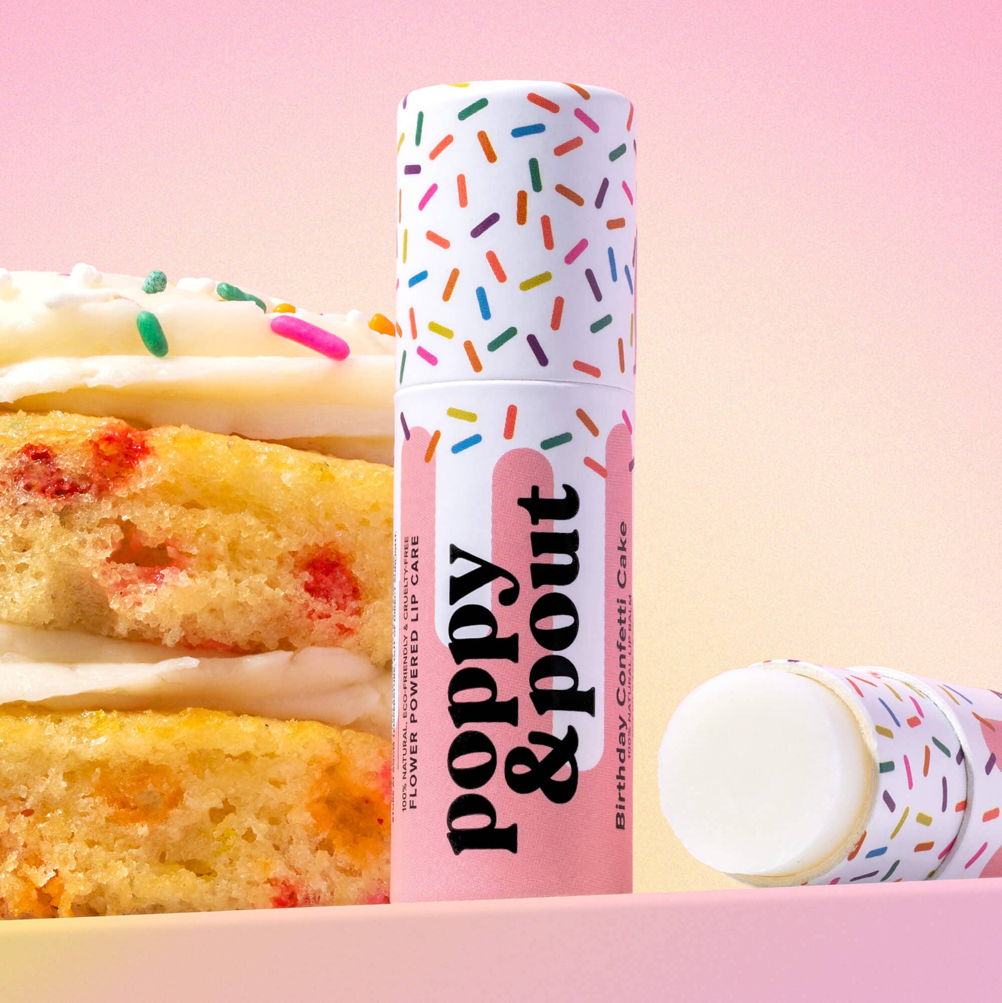 Lip Balm, Birthday Confetti Cake, Pink { product_type }}