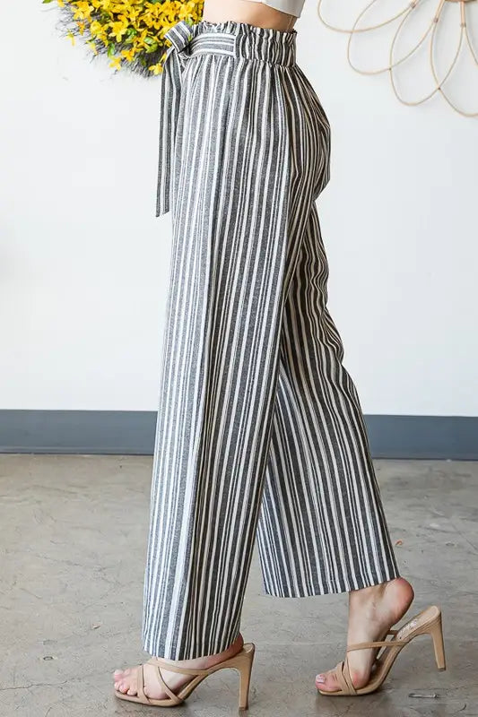 Striped Culotte Pants-Pants-HEIMISH-Three Birdies Boutique, Women's Fashion Boutique Located in Kearney, MO
