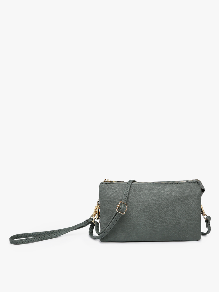 Riley Crossbody/Wristlet: Slate-Jen & Co.-Three Birdies Boutique, Women's Fashion Boutique Located in Kearney, MO