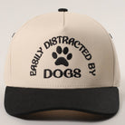 EASILY DISTRACTED BY DOGS Embroidered Trucker Hat - Black { product_type }}