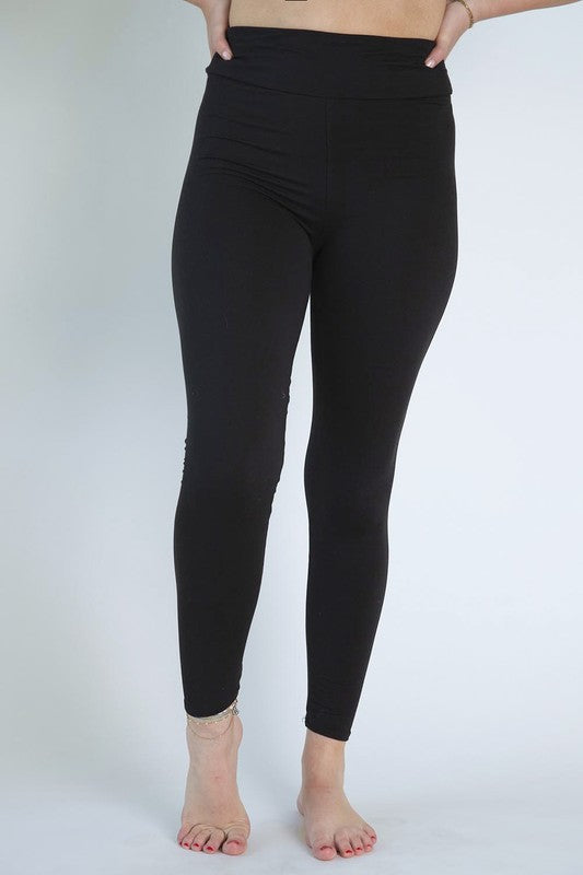 Black Solid Leggings-Leggings-boutique only-Three Birdies Boutique, Women's Fashion Boutique Located in Kearney, MO