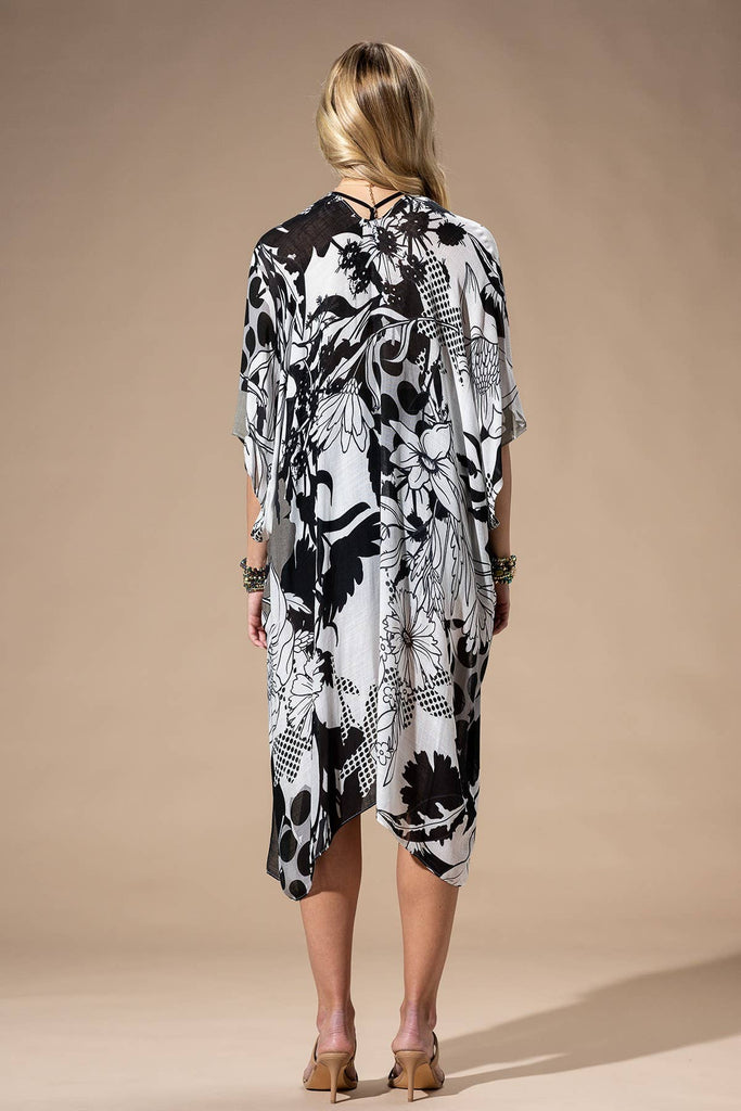 Grey Multi Kimono: GREY MULTI-Urbanista-Three Birdies Boutique, Women's Fashion Boutique Located in Kearney, MO