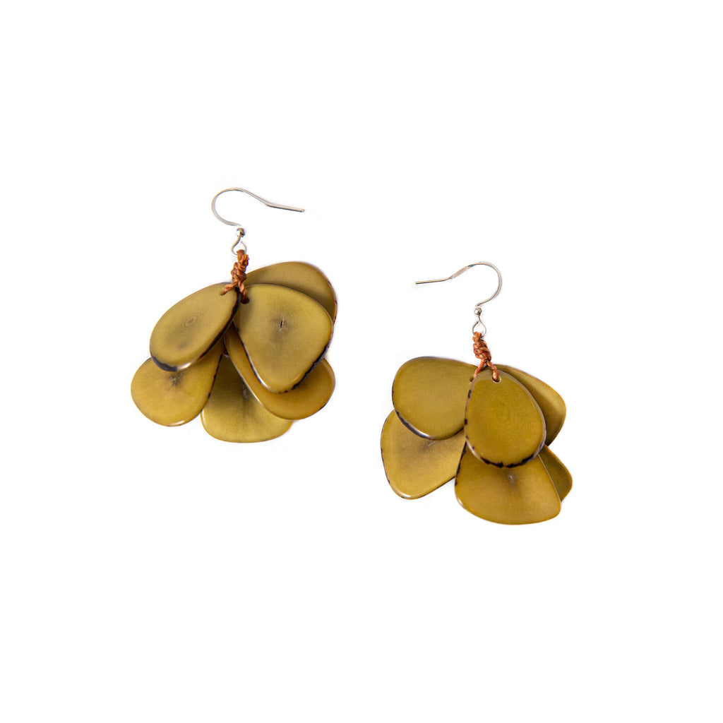 Mariposa Earrings: Cafe con Leche-Organic Tagua Jewelry-Three Birdies Boutique, Women's Fashion Boutique Located in Kearney, MO