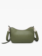 Artemis Crossbody w/ Stud Details: Olive { product_type }}