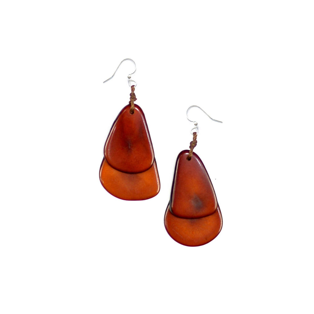 Fiesta Earrings: Mustard-Organic Tagua Jewelry-Three Birdies Boutique, Women's Fashion Boutique Located in Kearney, MO
