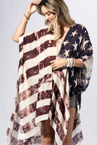 Vintage Americana Flag Kimono { product_type }}