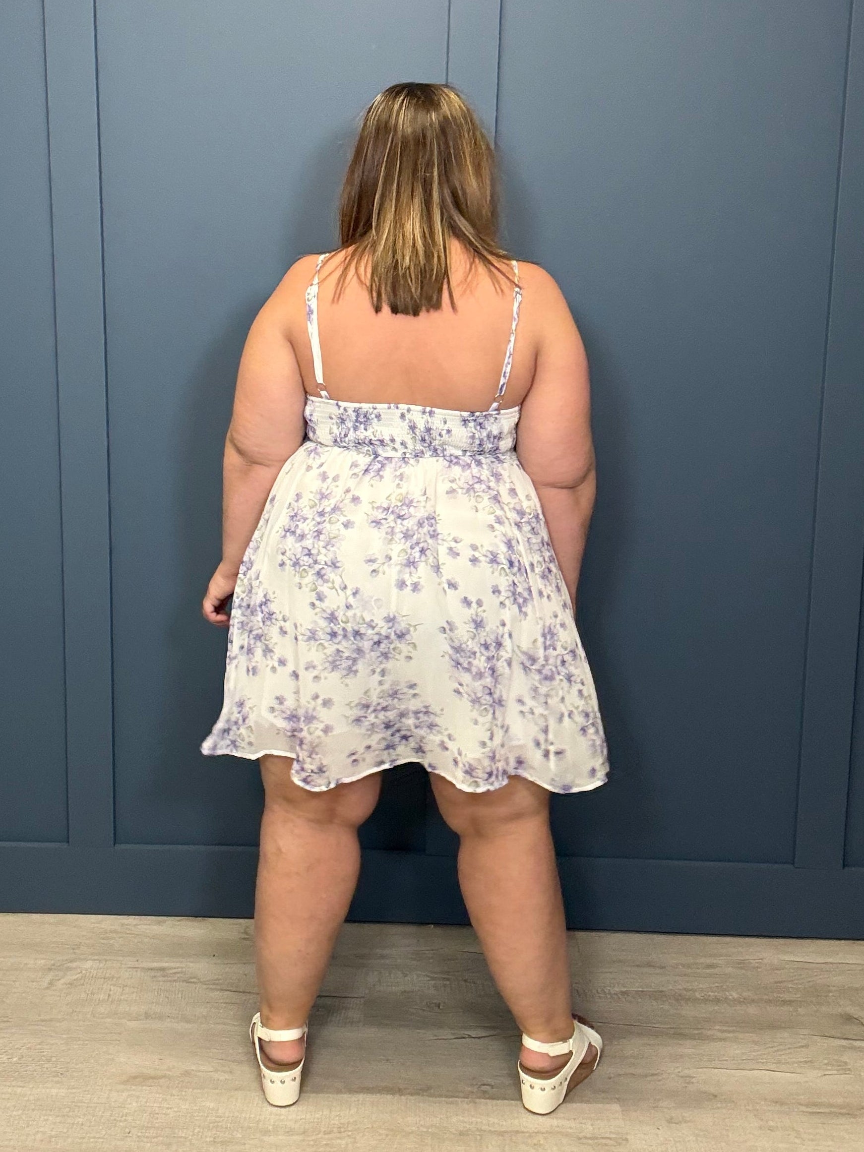 Dainty Floral Mini Dress { product_type }}