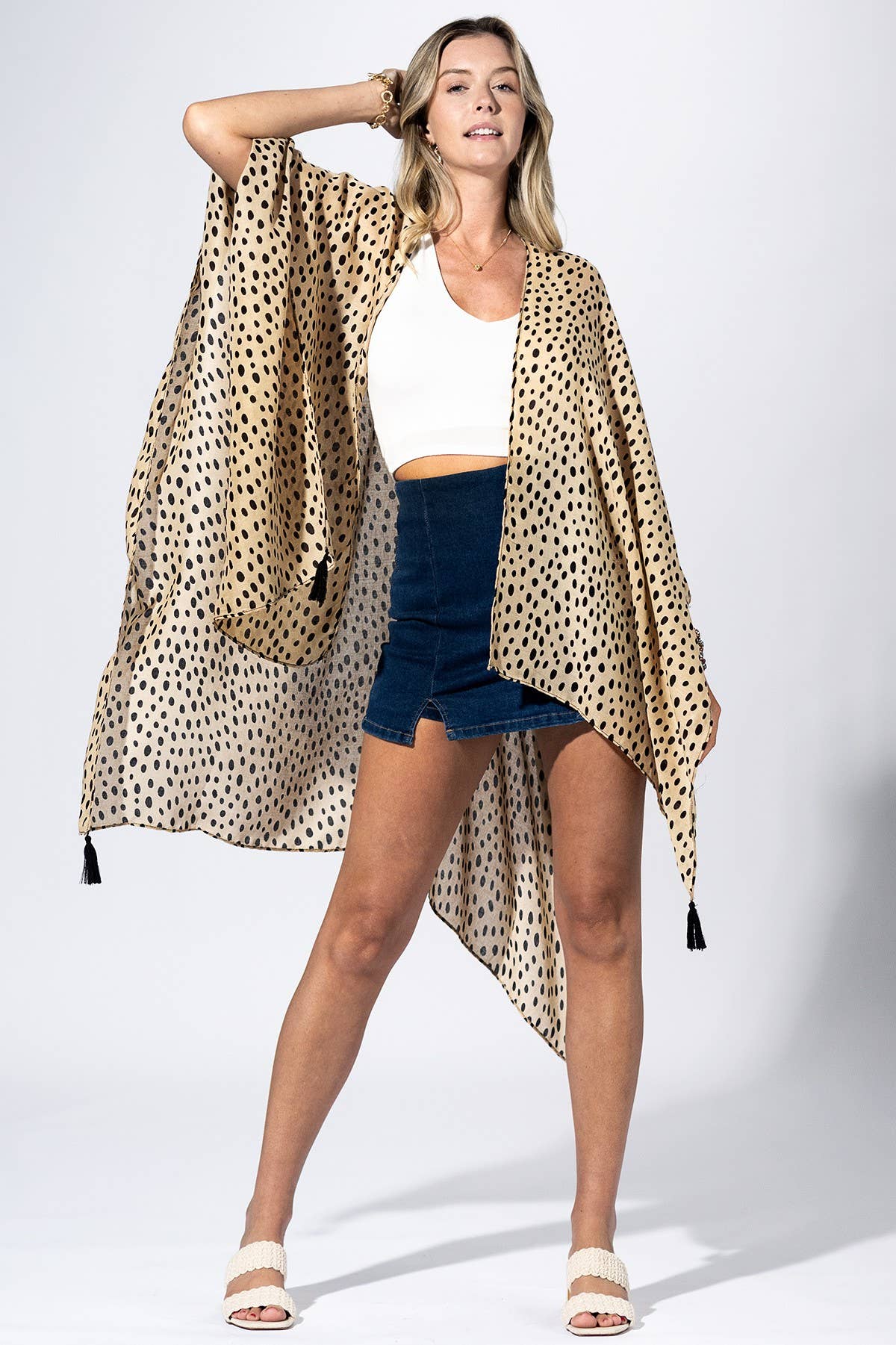 Cheetah Spirit Tassel Kimono { product_type }}