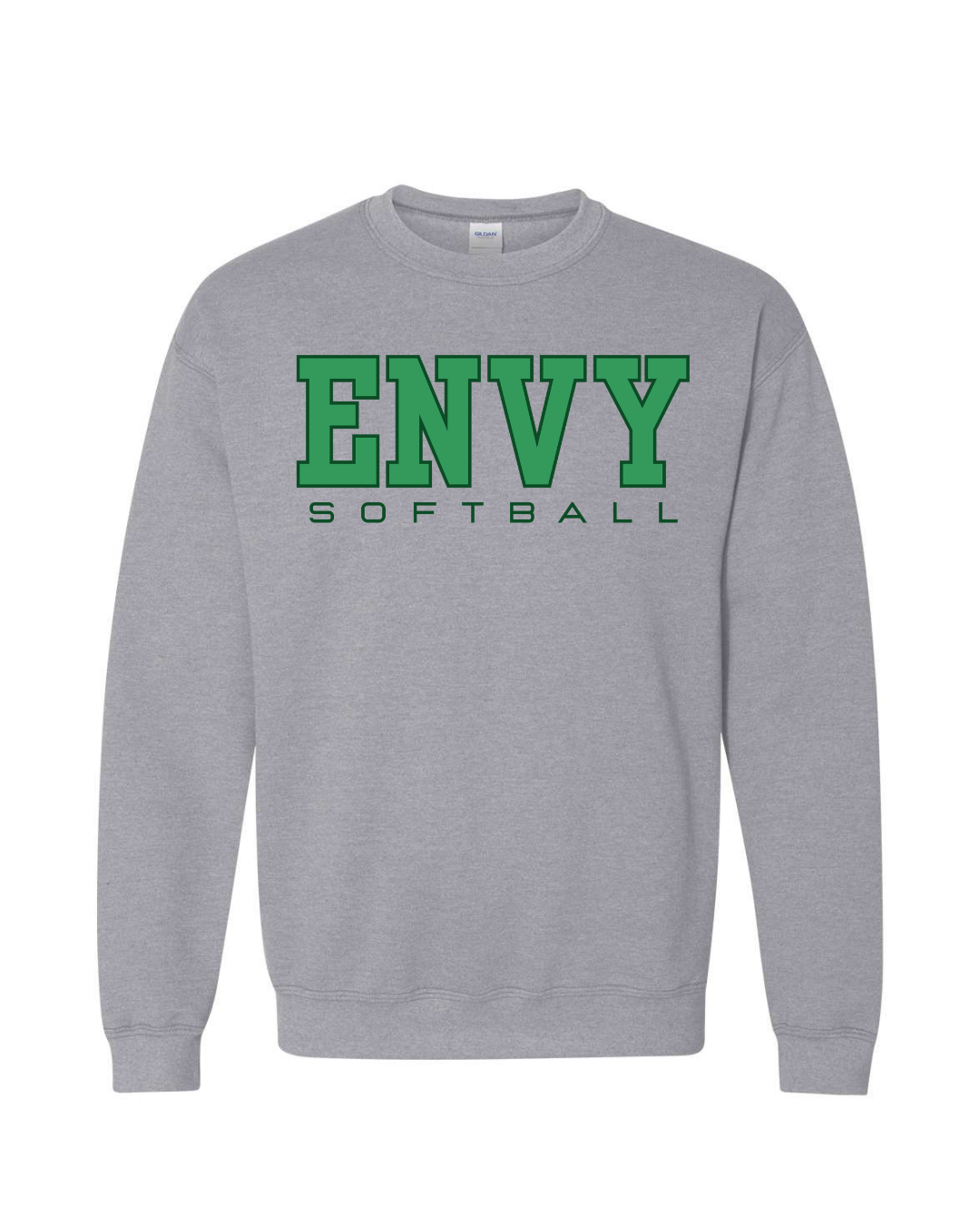 Block Envy Softball Gildan Crewneck-Graphic Tees-TB TEES-Three Birdies Boutique, Women's Fashion Boutique Located in Kearney, MO