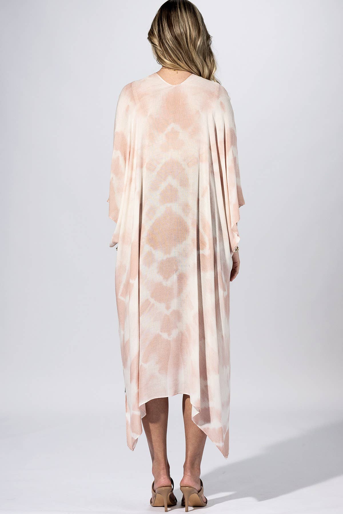 Blush Shibori Tie-Dye Kimono { product_type }}