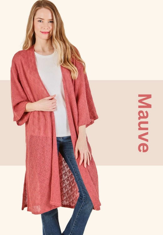 Knitted Duster Cardigan-Shirts & Tops-P.S. Kate-Three Birdies Boutique, Women's Fashion Boutique Located in Kearney, MO