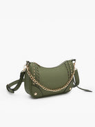 Artemis Crossbody w/ Stud Details: Taupe { product_type }}