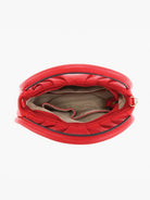 Audrey Circular Satchel Crossbody Bag: Red { product_type }}