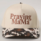 Praying Mama Embroidery Two-Tone Trucker Hat - Cow Print { product_type }}