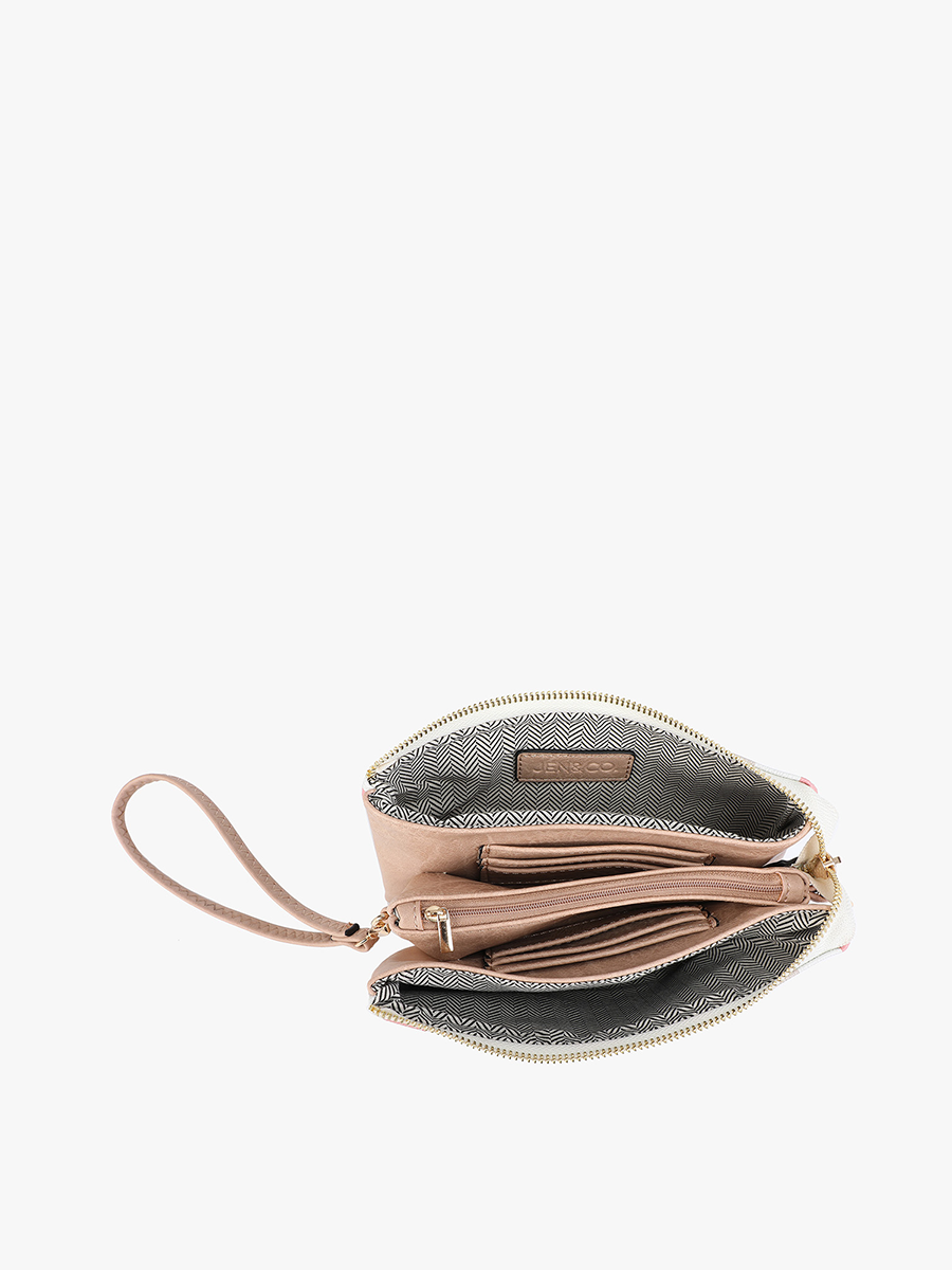 Riley Checkered Crossbody/Wristlet - Black/White { product_type }}