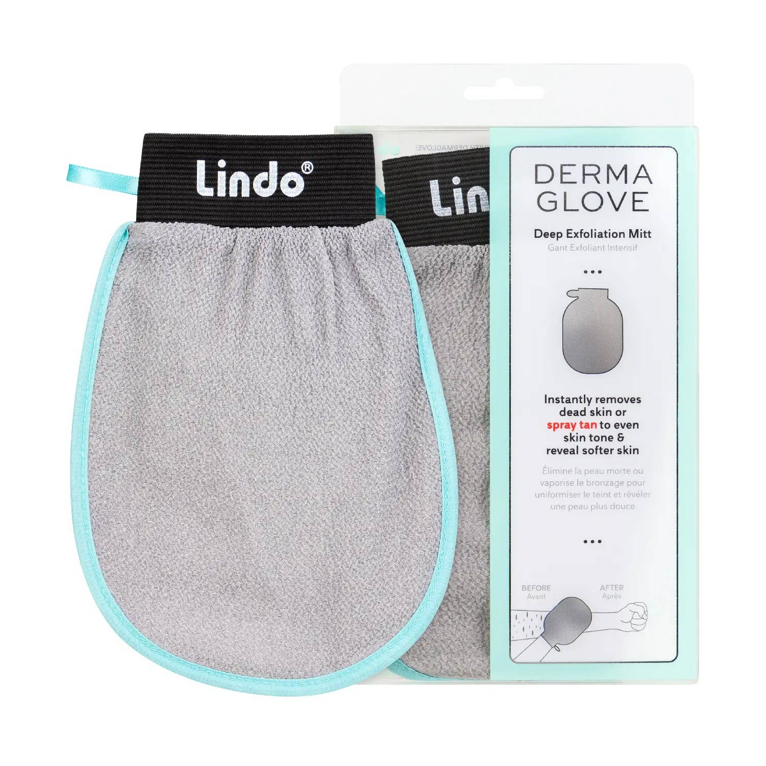 Lindo Dermaglove - Deep Exfoliation Mitt: Black/Pink { product_type }}