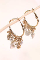 Multi-Natural Seashell Cluster Drop Earrings { product_type }}