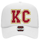 Glitter KC Gameday Trucker Hat: White { product_type }}