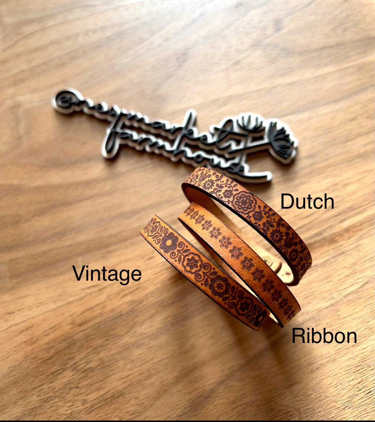 Vintage Style Thin Leather Bracelet: Dutch-New Market Farmhouse-Three Birdies Boutique, Women's Fashion Boutique Located in Kearney, MO