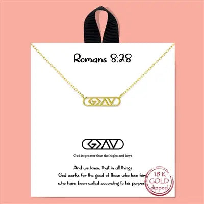 "God Is Greater Than Highs & Lows" Necklace-Necklaces-What's Hot-Three Birdies Boutique, Women's Fashion Boutique Located in Kearney, MO