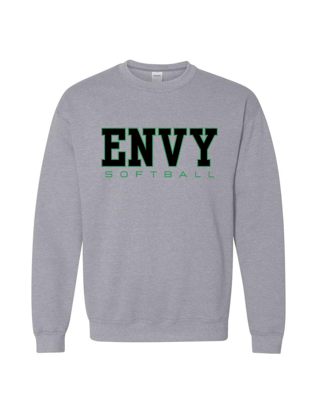 Block Envy Softball Gildan Crewneck-Graphic Tees-TB TEES-Three Birdies Boutique, Women's Fashion Boutique Located in Kearney, MO