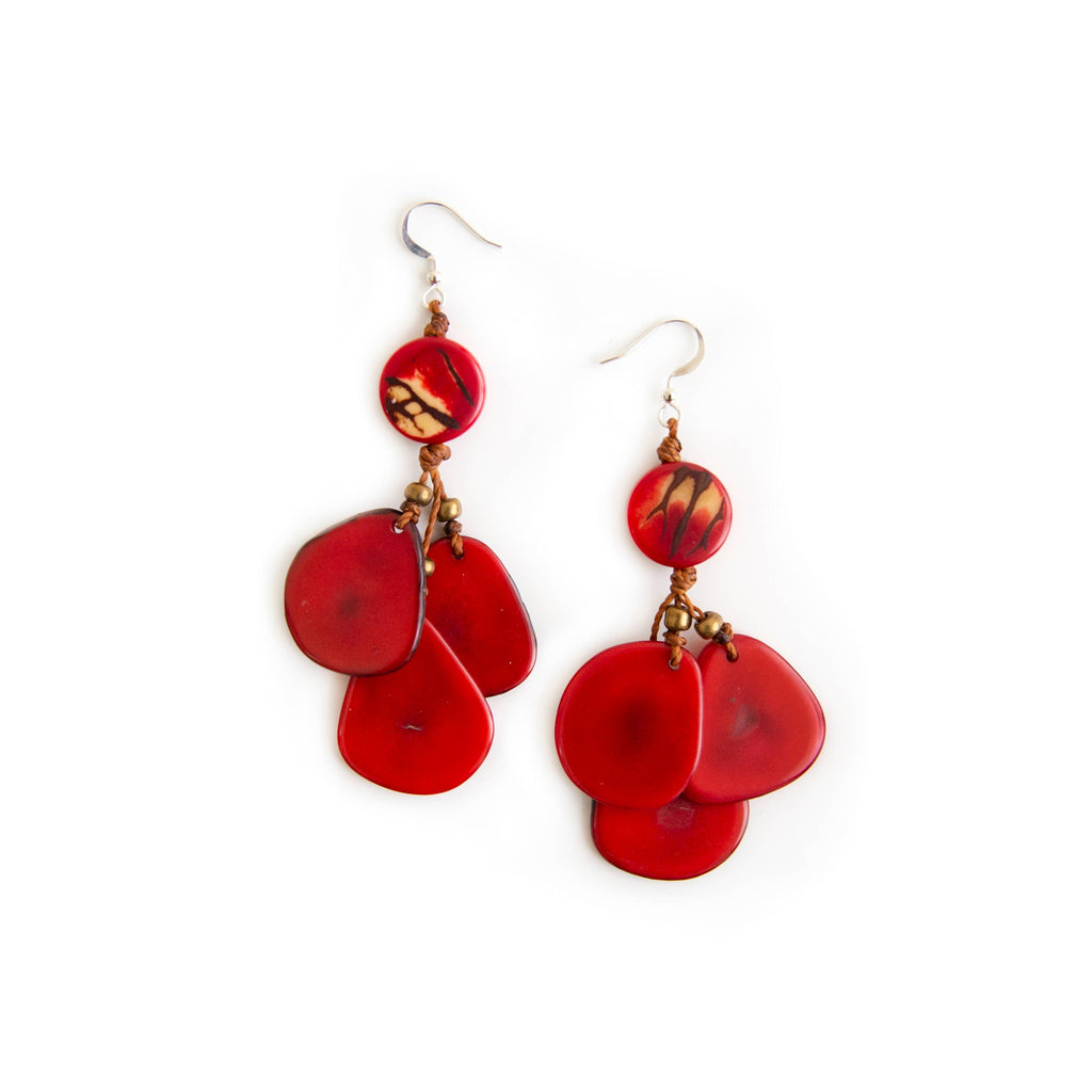 Allison Earrings: Yellow-Organic Tagua Jewelry-Three Birdies Boutique, Women's Fashion Boutique Located in Kearney, MO