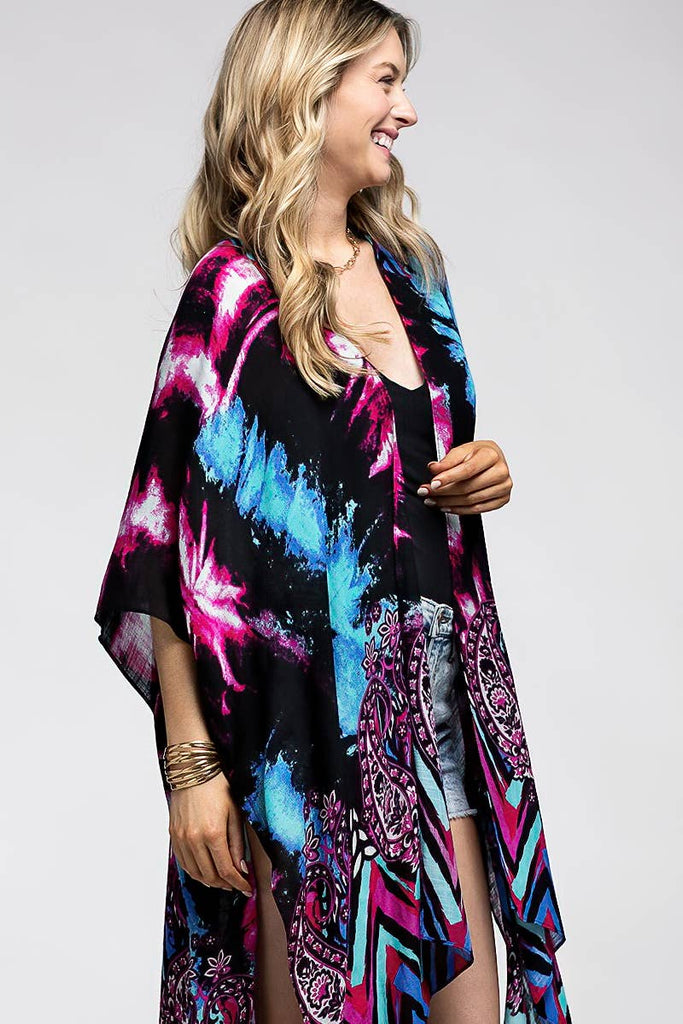 Cosmic Multi kimono-Urbanista-Three Birdies Boutique, Women's Fashion Boutique Located in Kearney, MO