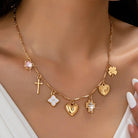 Charm Necklace – Crosses, Hearts, Flowers, Clovers { product_type }}