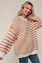 Checker Stripe Sweater { product_type }}