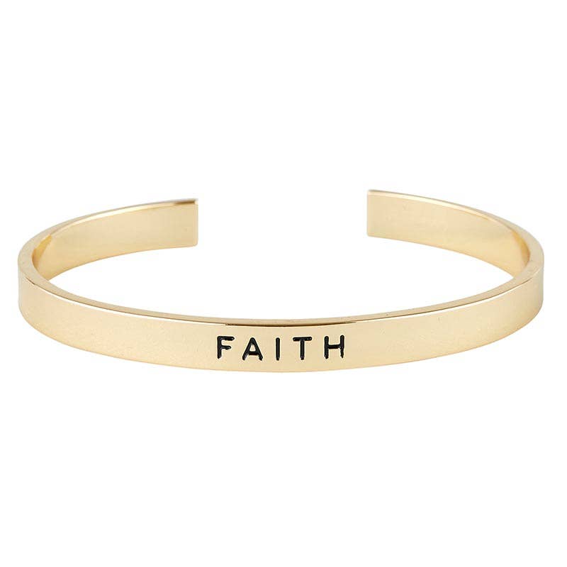 Simply Faith Cuff Bracelet - Faith-Faithworks by Creative Brands-Three Birdies Boutique, Women's Fashion Boutique Located in Kearney, MO