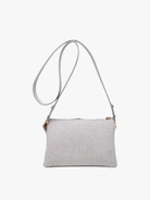 Izzy Tribal Crossbody Bag with Guitar Strap: Pink/Mint { product_type }}