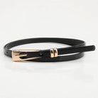 Classic Black Thin Belt { product_type }}