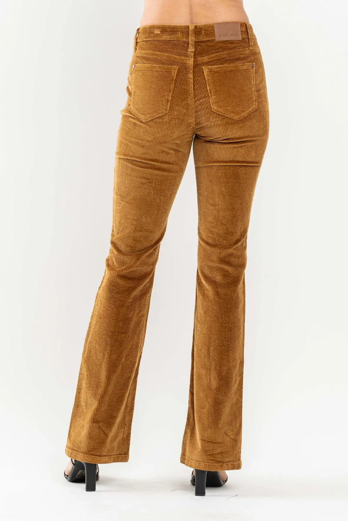 Judy Blue Camel Corduroy Bootcut-Denim-Judy Blue-Three Birdies Boutique, Women's Fashion Boutique Located in Kearney, MO