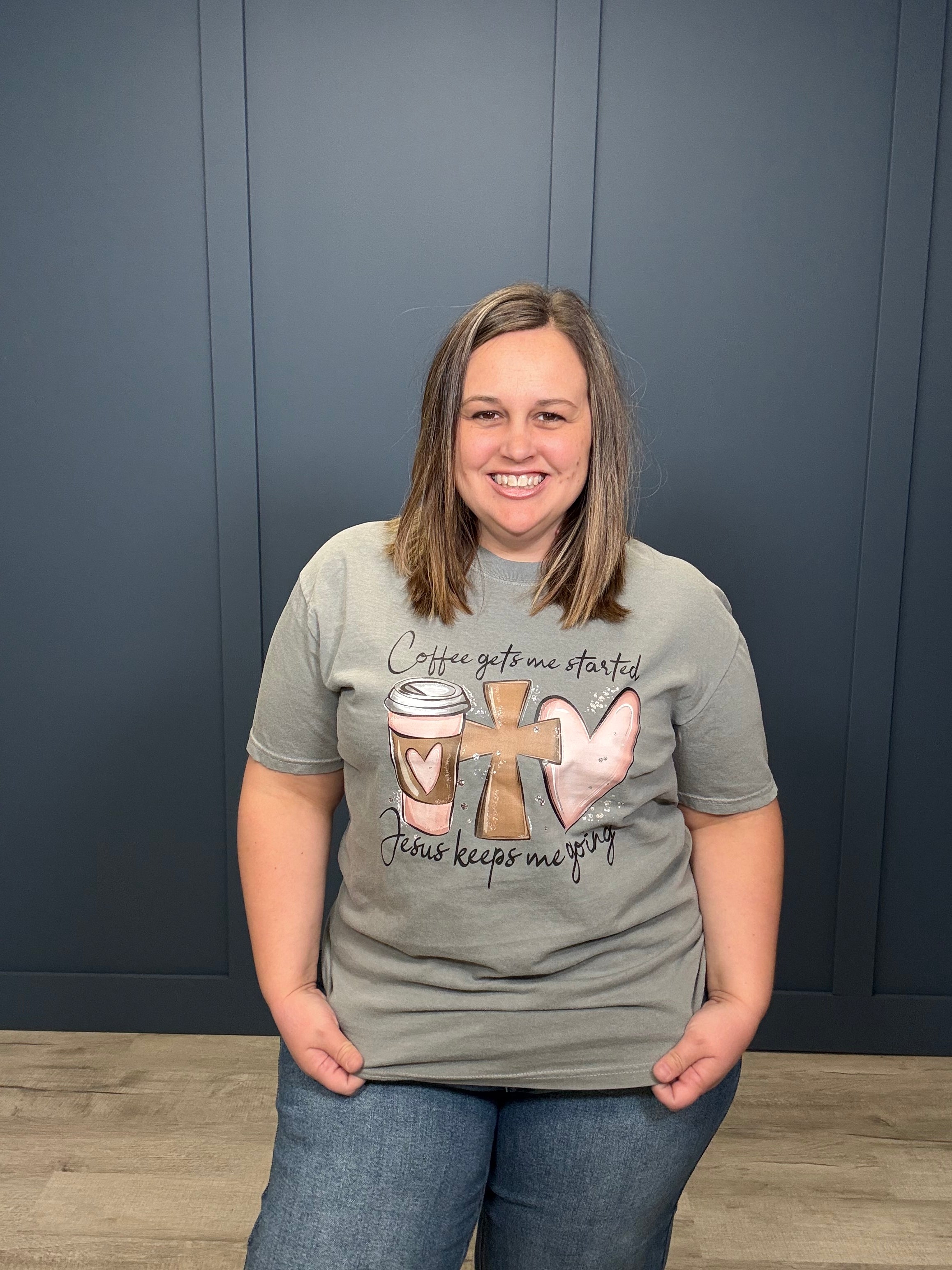 Jesus Keeps Me Going-Tres Birdos Graphic Tees-Three Birdies Boutique, Women's Fashion Boutique Located in Kearney, MO