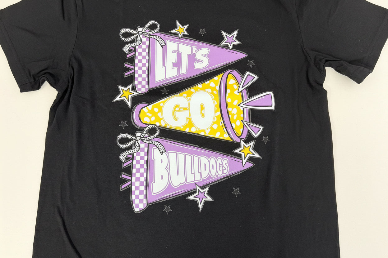 Bulldogs Pennant Flags Graphic Tee-Graphic Tees-TB TEES-Three Birdies Boutique, Women's Fashion Boutique Located in Kearney, MO