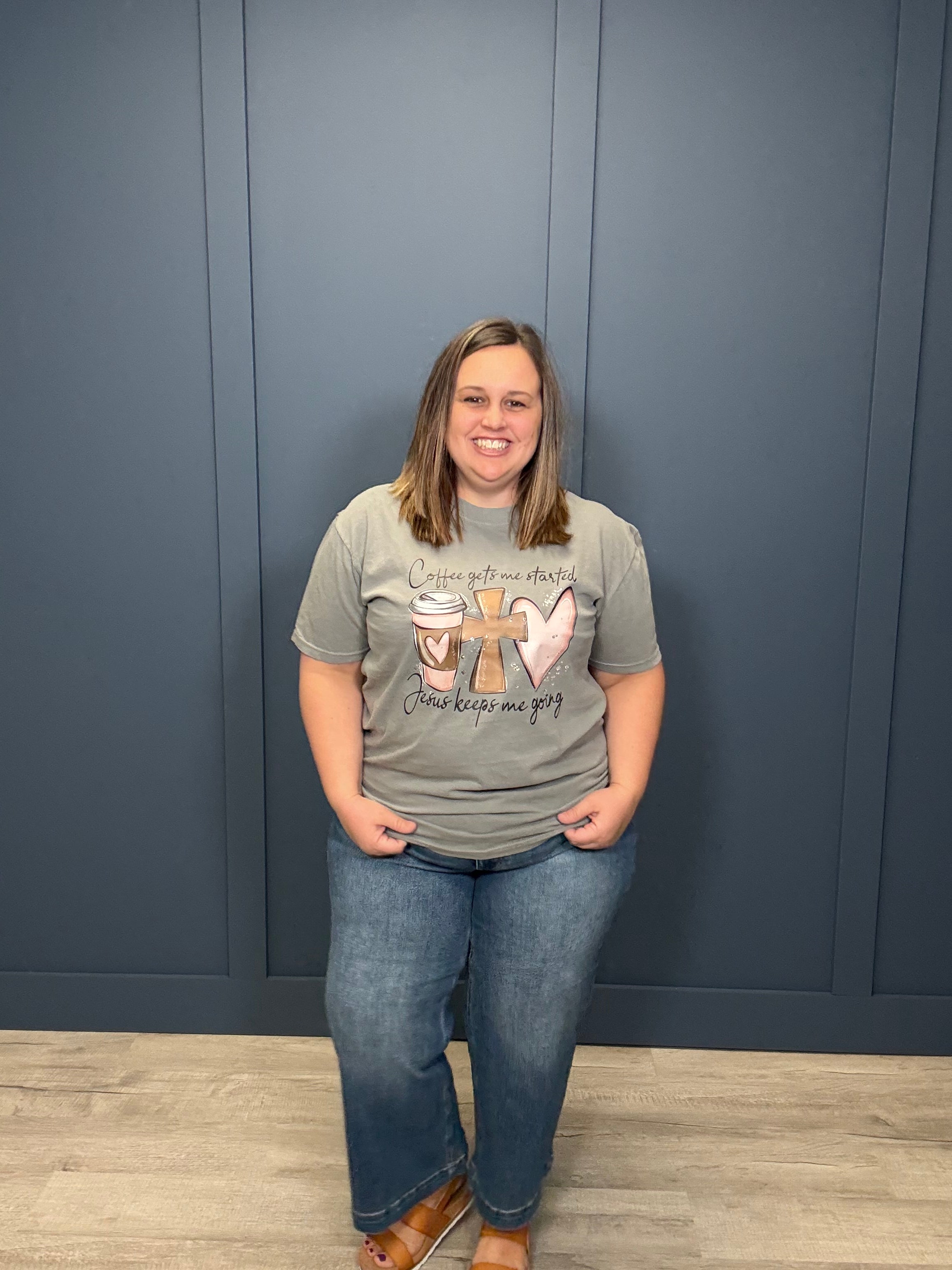 Jesus Keeps Me Going-Tres Birdos Graphic Tees-Three Birdies Boutique, Women's Fashion Boutique Located in Kearney, MO