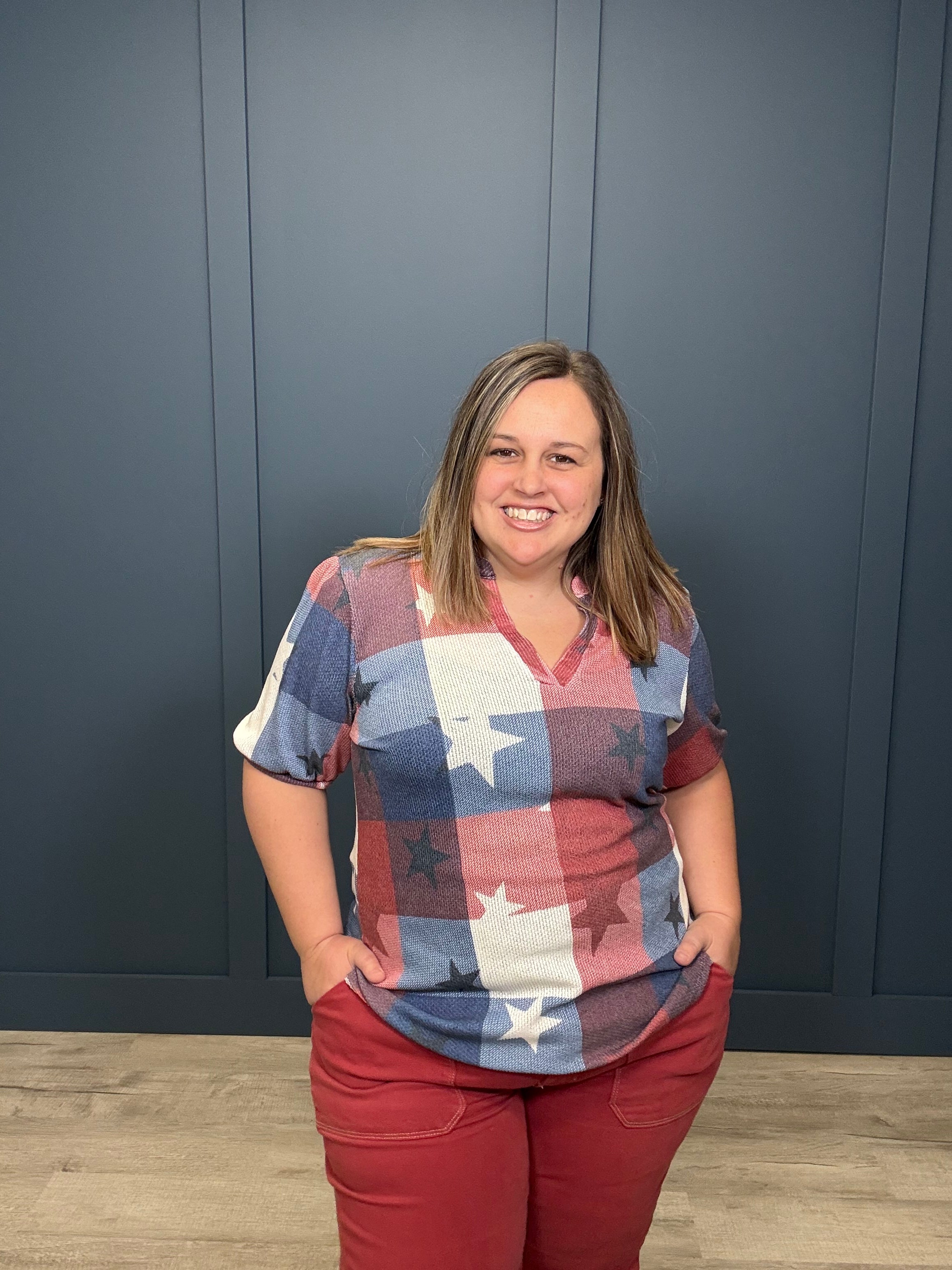 Plaid Stars Top { product_type }}