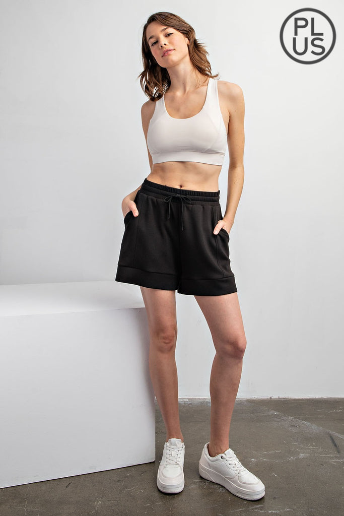 Rae Mode Casual Shorts in Black-Shorts-Rae Mode-Three Birdies Boutique, Women's Fashion Boutique Located in Kearney, MO