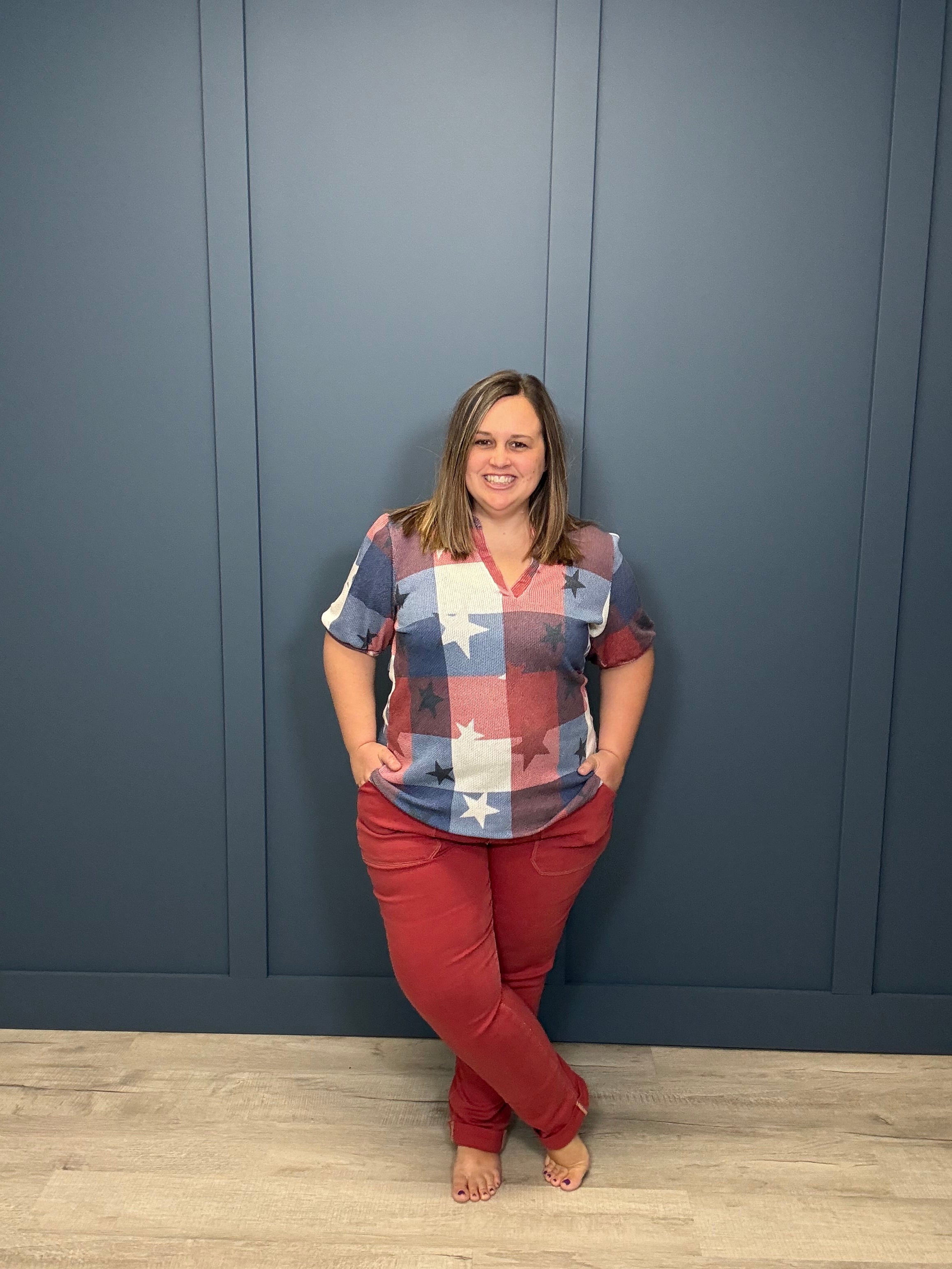 Plaid Stars Top { product_type }}