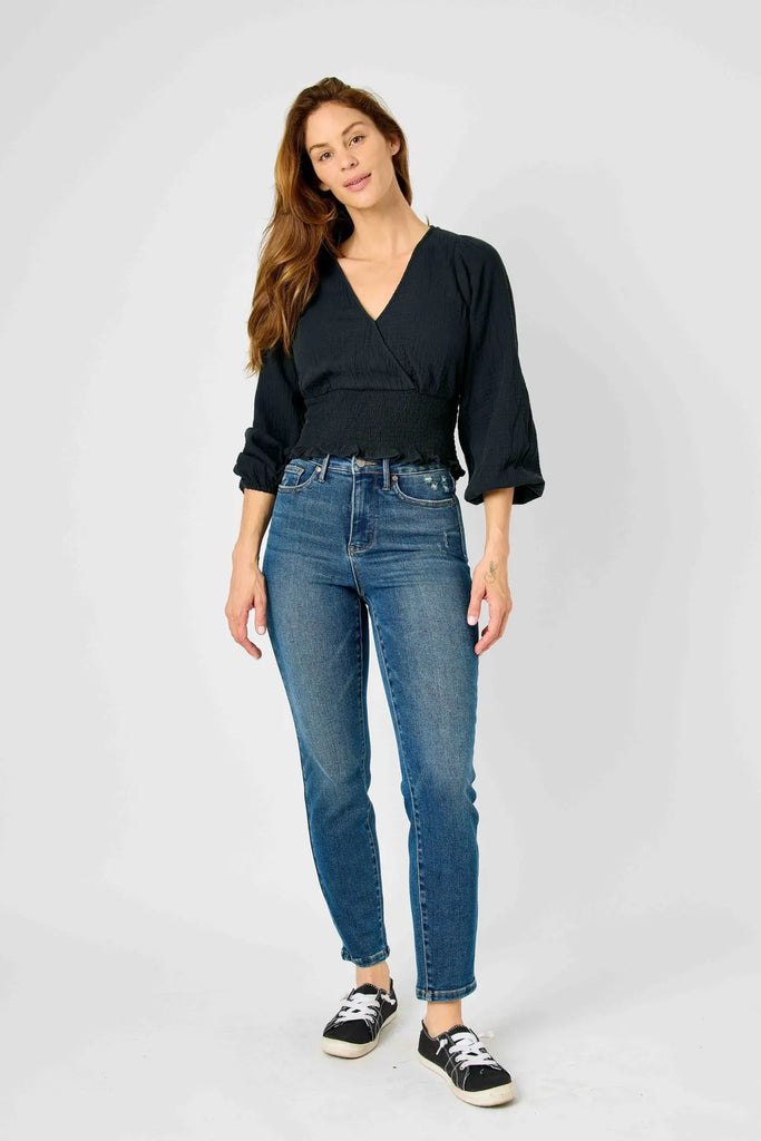 Judy Blue HW Tummy Control Slim Fit Jeans-Denim-Judy Blue-Three Birdies Boutique, Women's Fashion Boutique Located in Kearney, MO