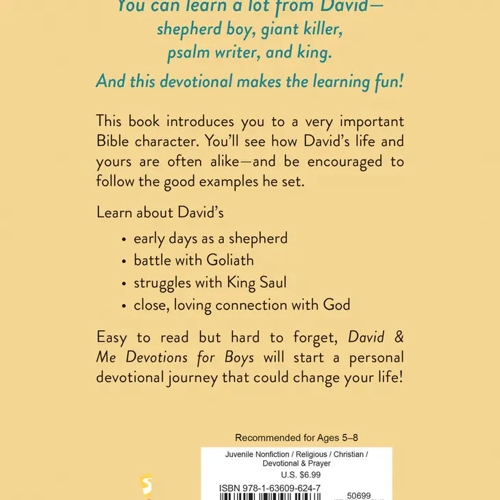 David & Me: Devotions For Boys-Book-Barbour Publishing, Inc.-Three Birdies Boutique, Women's Fashion Boutique Located in Kearney, MO