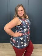 Plaid Stars Tank Top { product_type }}