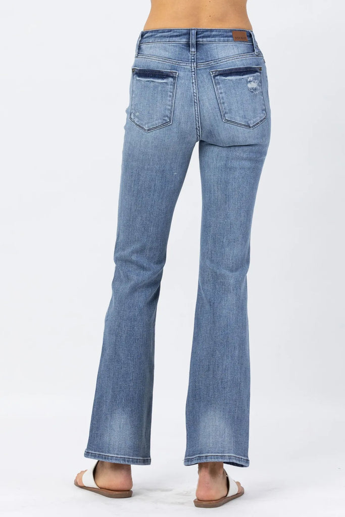 Judy Blue Destroy Bootcut-Denim-Judy Blue-Three Birdies Boutique, Women's Fashion Boutique Located in Kearney, MO