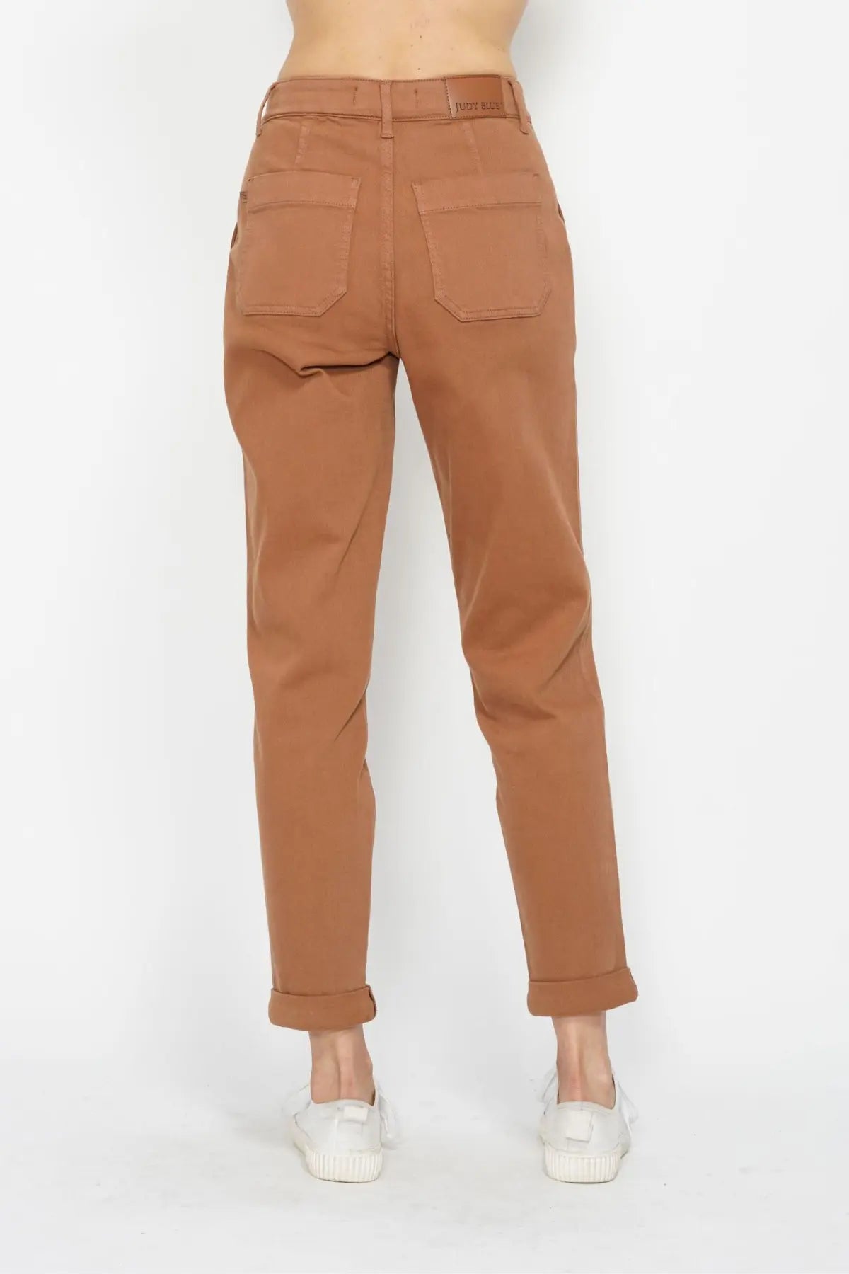 Judy Blue High Waist Jogger Cuffed Camel 11