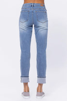 Judy Blue HW Vintage Wash Boyfriend Jeans { product_type }}
