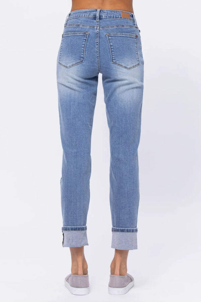 Judy Blue HW Vintage Wash Boyfriend Jeans